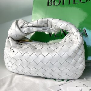 보테가 (징) 미니 조디 화이트 편직 가죽 호보백 609409
