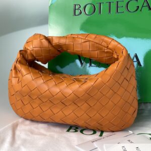 보테가 (징) 미니 조디 오렌지 편직 가죽 호보백 609409