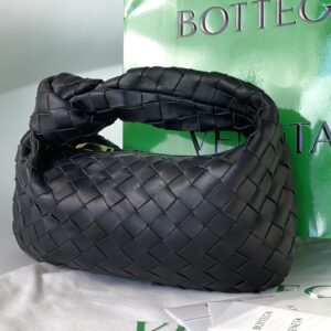 보테가 (징) 미니 조디 블랙 편직 가죽 호보백 609409