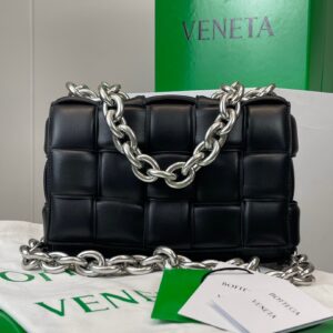 보테가 (징) 체인 카세트 블랙 나파 가죽 백 631421