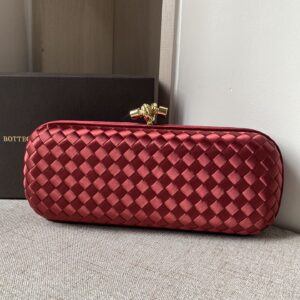 보테가 (징) 리본 손잡이 클러치 레드