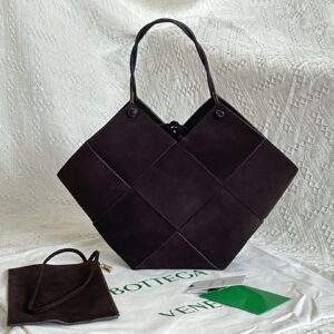 보테가 (징) 인트레치아토 토트백 퍼플 스웨이드 652057