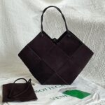 보테가 (징) 인트레치아토 토트백 퍼플 스웨이드 652057