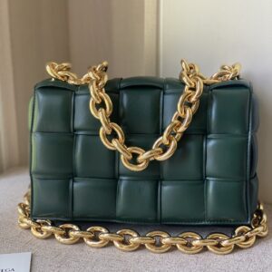 보테가 (징) 체인 카세트 초콜릿 브라운 나파 양가죽 백 631421