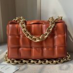 보테가 (징) 체인 카세트 미디움 오렌지 나파 가죽 백 631421