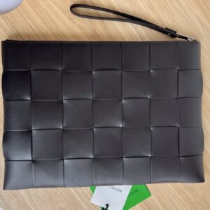 보테가 (징) 편직 소가죽 손가방 블랙 649616