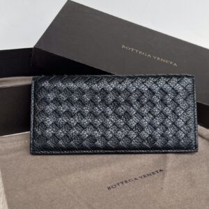 보테가 (징) 클래식 가죽 지갑 블랙