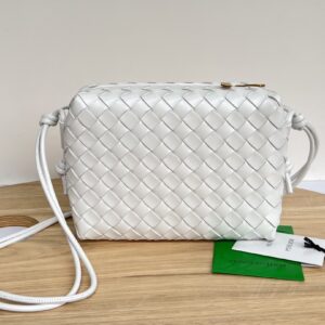 보테가 (징) 업그레이드 버전 더블 지퍼 편직 사각백 화이트 680225