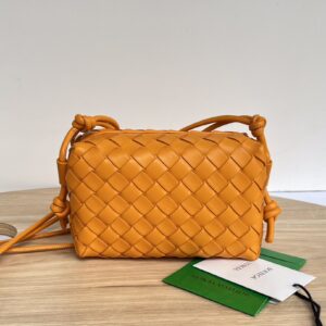 보테가 (징) 업그레이드 버전 더블 지퍼 편직 사각백 오렌지680254