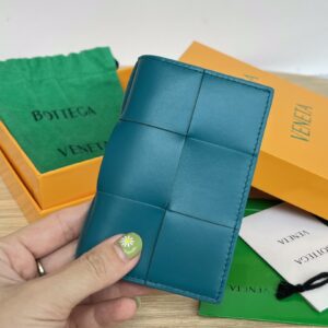 보테가 (징) 대편格 카드 지갑 소가죽 블루 649602