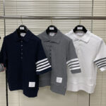 톰브라운 [TJ공장] 24SS 4-BAR 반팔 사선완장 클래식 피케 폴로티