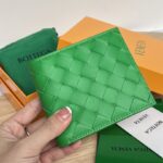 보테가 (징) 중간 너비 편직 단지갑 그린 B家605721