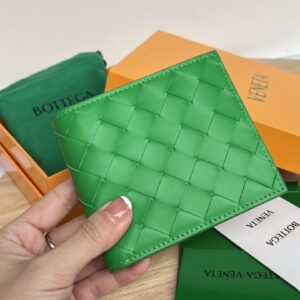 보테가 (징) 중간 너비 편직 단지갑 그린 B家605721
