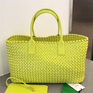 보테가 (징) 카바트 대형 쇼핑백 네온 옐로우 608811