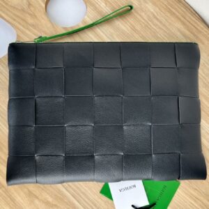 보테가 (징) 편직 소가죽 손가방 블랙 649616