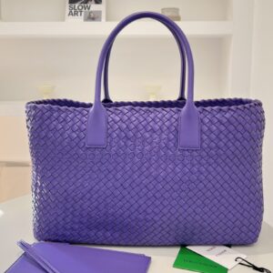 보테가 (징) 카바트 대형 쇼핑백 퍼플 608811