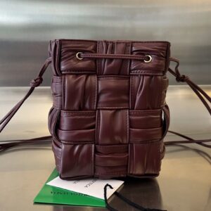 보테가 (징) 물통 주름형 가방 버건디 717187