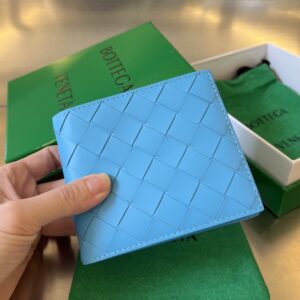 보테가 (징) 중간 너비 편직 단지갑 실용적인 디자인 하늘색 B家605721