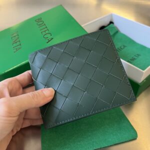 보테가 (징) 중간 너비 편직 단지갑 그린 B家605721