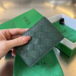 보테가 (징) 명함지갑 고급스러운 편안한 소가죽 그린 605720