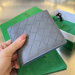 보테가 (징) 중간 폭 편직 단지갑 그레이 B家605721