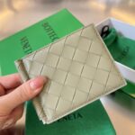 보테가 (징) 새틴 카드 지갑 그린 592626