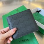 보테가 (징) 중간 폭 편직 단지갑 그레이 B家605721