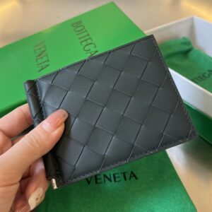 보테가 (징) 브레이드 카드 지갑 그레이 592626