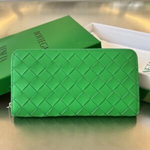 보테가 (징) 남성 편직 지갑 클래식 소가죽 그린 593217