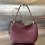 보테가 (징) 클릭커 730969 클래식 소가죽 숄더백 보라 730969