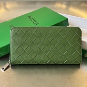 보테가 (징) 남성 편직 지갑 클래식 소가죽 그린 593217