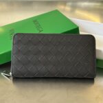 보테가 (징) 남성 편직 지갑 클래식 소가죽 블랙 593217