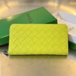 보테가 (징) 남성 편직 지갑 클래식 소가죽 제작 부드럽고 편안한 느낌 노란색 593217