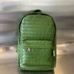 보테가 (징) 클래식 편직 공예 소가죽 백팩 그린 730728