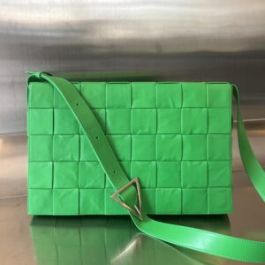 보테가 (징) 카세트 삼각扣 오일 왁스 소가죽 백 그린 691407