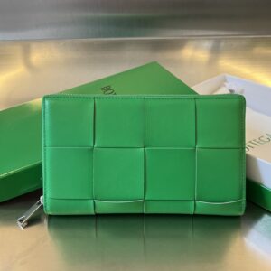 보테가 (징) 남성 대편格 지갑 클래식 편직 소가죽 그린 649607