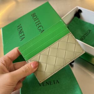 보테가 (징) 새틴 카드를 위한 카드 지갑 그린 749449