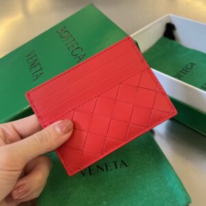 보테가 (징) 신상 편직 카드 지갑 레드 731956