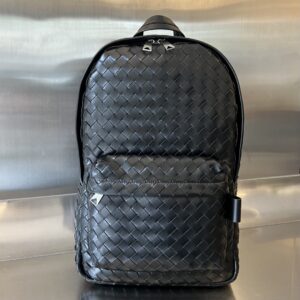 보테가 (징) 남성 더블 백팩 클래식 편직 공예 소가죽 블랙 730732