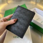 보테가 (징) 두折 세로형 짧은 지갑 소가죽 블랙 742143