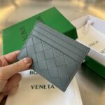 보테가 (징) 새틴 카드 지갑 그레이 731956