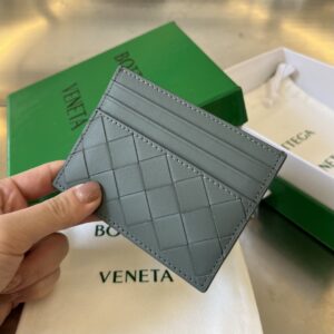 보테가 (징) 새틴 카드 지갑 그레이 731956