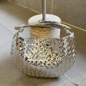 보테가 (징) 사르딘 반달형 핸들 가방 블루 716082