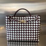 보테가 (징) 안디아모 미디움 아이보리/버건디 나파 양가죽 백 777527