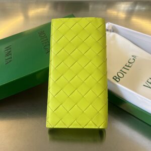 보테가 (징) 남성용 편직 지갑 연두색 676593