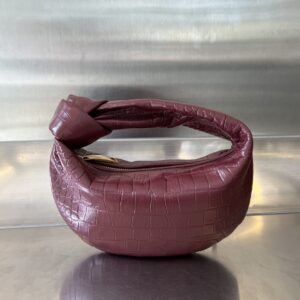 보테가 (징) 조디 핸드백 고급스러운 악어가죽 버건디 717709