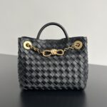 보테가 (징) 안디아모 업그레이드 블랙 골드 체인 숄더백 786008