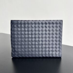 보테가 (징) 반지퍼 손잡이백 네이비 607479