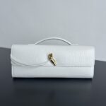 보테가 (징) 악어무늬 클러치 롱 핸드백 화이트 741511