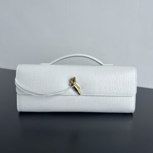 보테가 (징) 악어무늬 클러치 롱 핸드백 화이트 741511